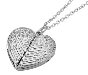 Heart Angel wing necklace Locket sublimation