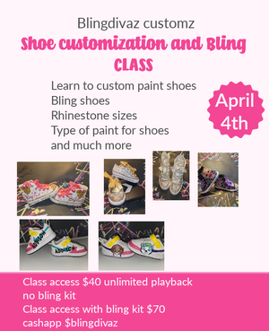 Blingdivaz shoe customization class